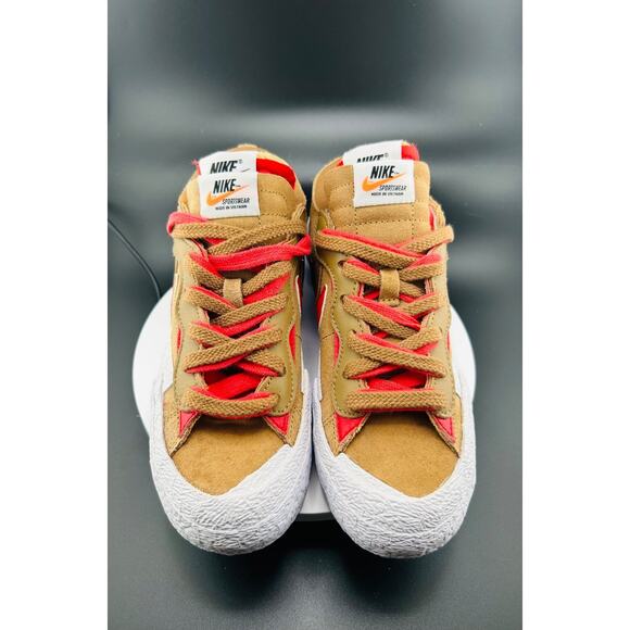 Nike Blazer Low x Sacai British Tan British Tan DD1877-200 Sz 4 - Picture 2 of 7